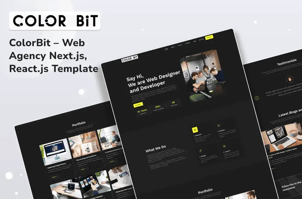 ColorBit – Web Agency Next.js, React.js Template