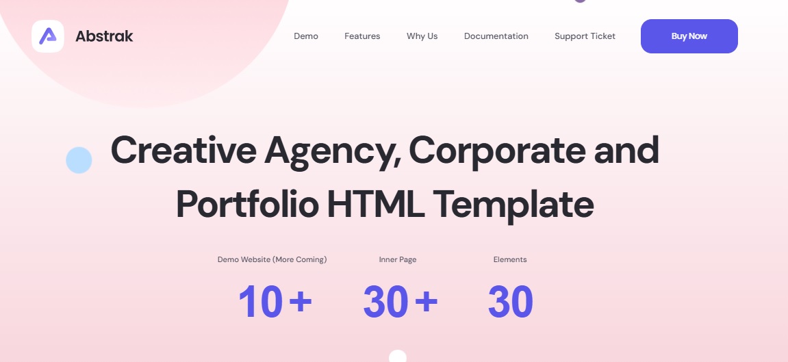 Abstrak: Creative Agency HTML Template